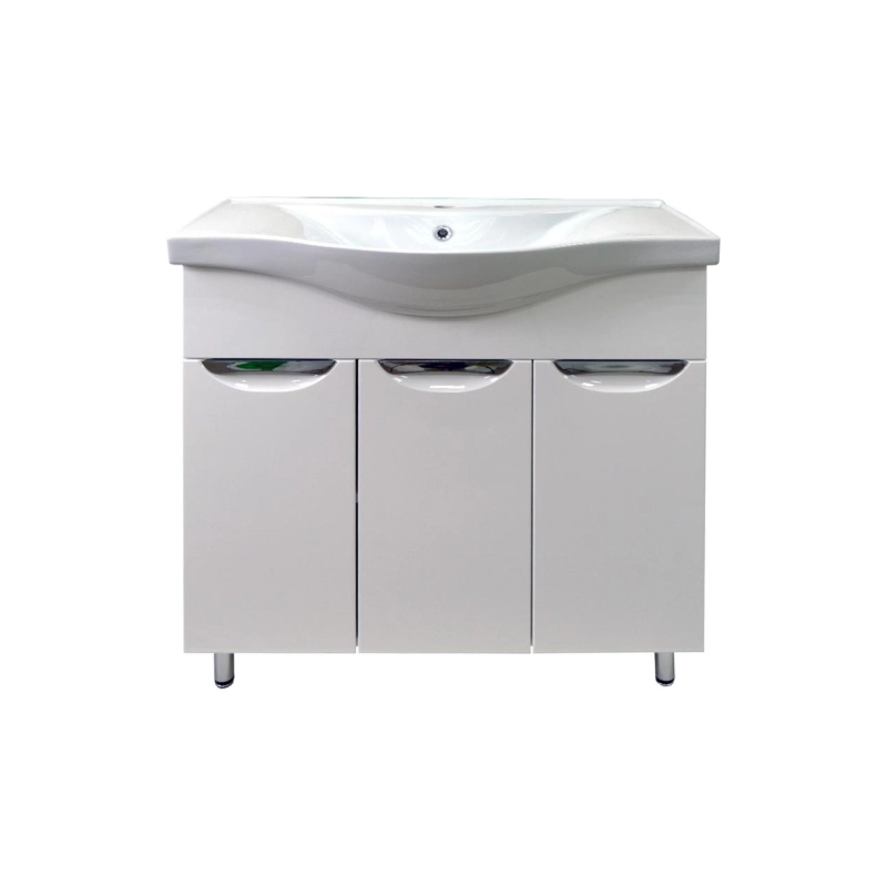 Тумба Стиль 80 80х85х46 см, напольная, с раковиной Basic 80, белый, CS00070538