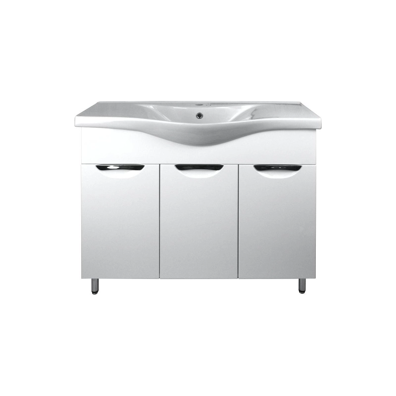 Тумба Стиль 100 100х83х44,5 см, напольная, с раковиной Basic 100, белый, CS00079170