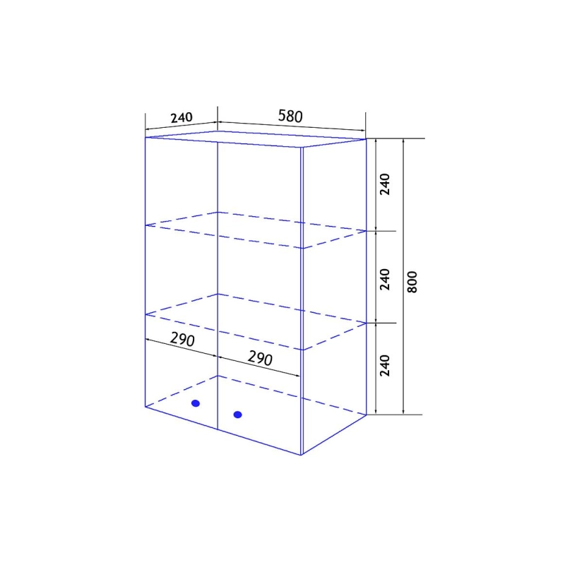 Шкаф подвесной Loranto Моника 60 80х60х24 см, белый, CS00049707