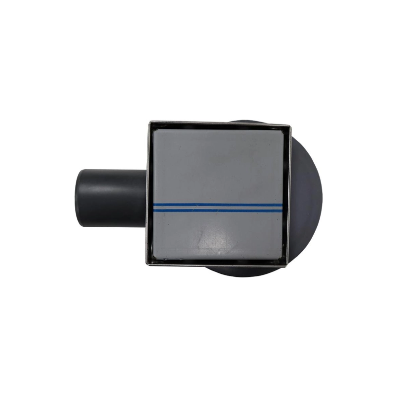 Душевой трап Loranto LIBRA 100x100 мм, боковой вып.D50, реш.н/сталь, сухой.затв., 30650Y050K101