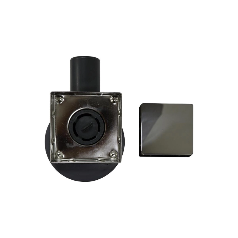 Душевой трап Loranto LIBRA 100x100 мм, боковой вып.D50, реш.н/сталь, сухой.затв., 30650Y050K101