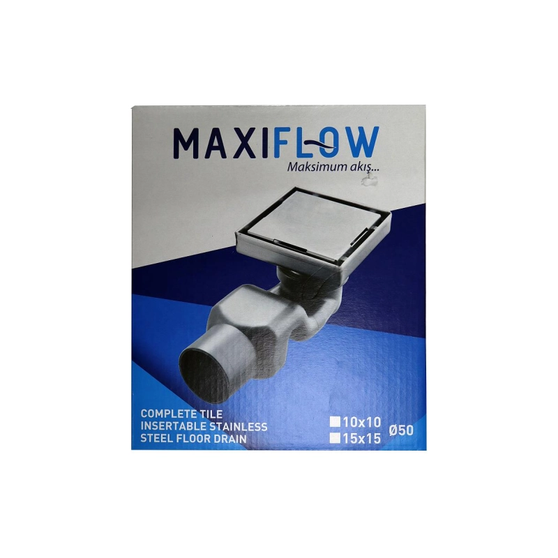 Душевой трап Loranto LIBRA 100x100 мм, боковой вып.D50, реш.н/сталь, сухой.затв., 30650Y050K101