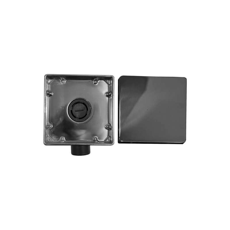 Душевой трап Loranto LIBRA 150x150 мм, боковой вып.D50, реш.н/сталь, сухой.затв., 30650Y050K0151