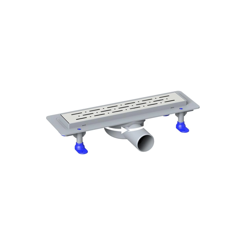 Душевой лоток Loranto PRIME LINE 400 мм, боковой вып.D50, реш.н/сталь, сухой.затв., 40230Y050K0401