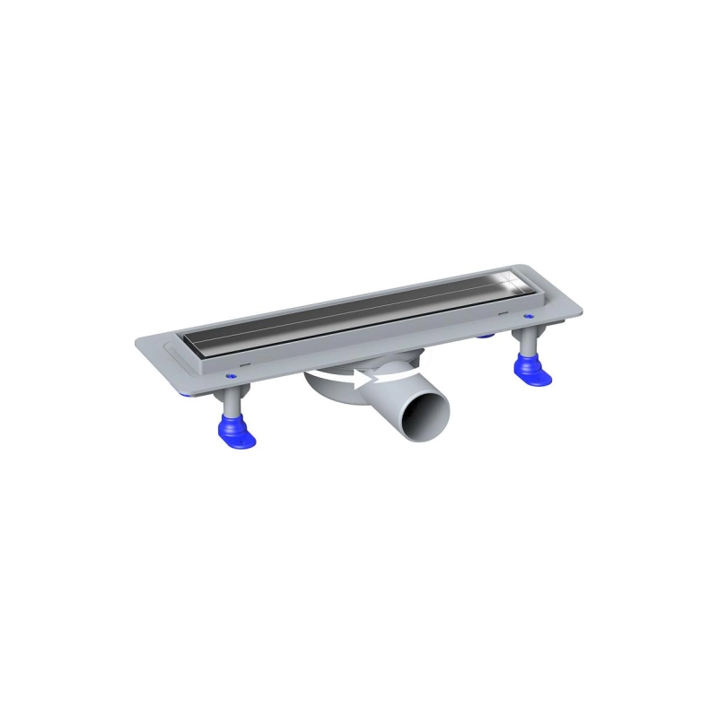 Душевой лоток Loranto PRIME SKALA 600 мм, боковой вып.D50, реш.н/сталь, сухой.затв., 40260Y050K0601