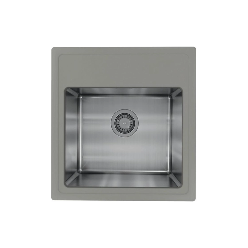 Кухонная мойка FLORENTINA Комби 480 480х510х230мм глубина чаши 200мм, серый шёлк, 21.455.B0480.307