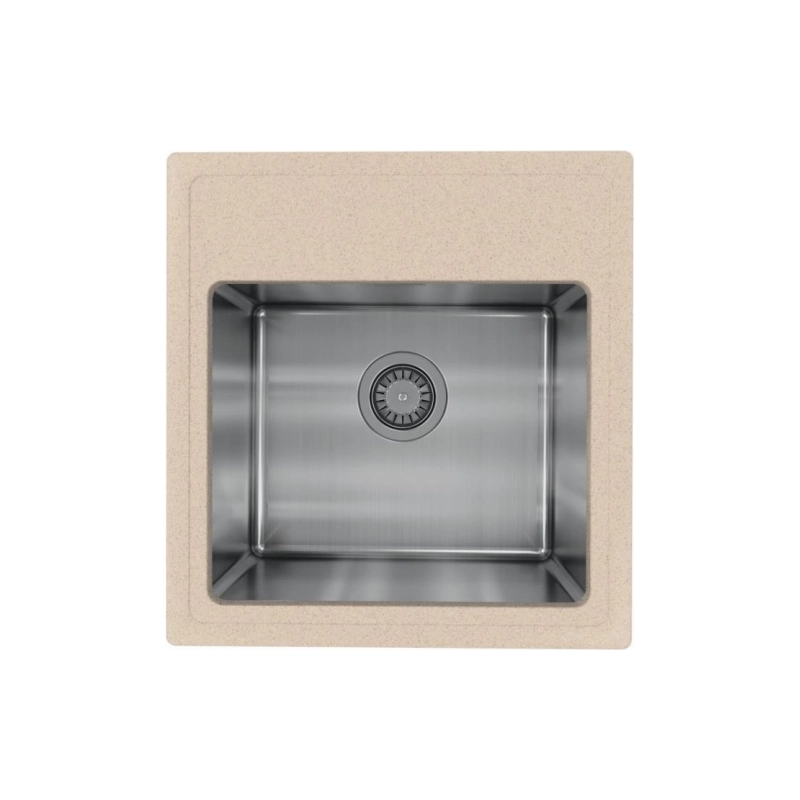 Кухонная мойка FLORENTINA Комби 480 480х510х230мм глубина чаши 200мм, песочный, 21.455.B0480.107