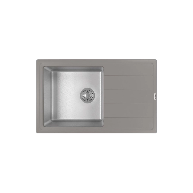 Кухонная мойка FLORENTINA Комби 780 780x480x230мм глубина чаши 200мм, серый шёлк, 21.395.D0780.307