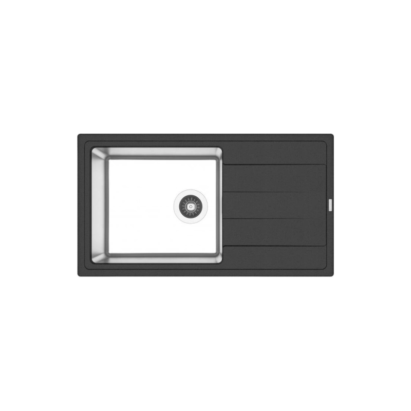 Кухонная мойка FLORENTINA Комби 860 860х480х230мм глубина чаши 200мм, антрацит, 21.400.D0860.302