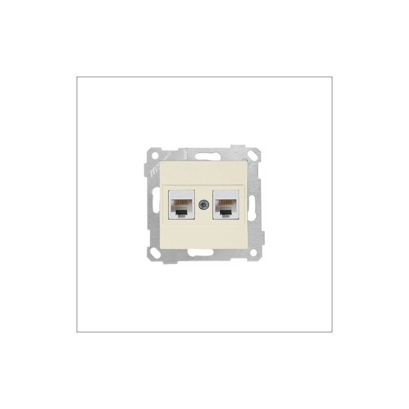 CANDELLA Розетка комп. 2*RJ45(Cat5E) белая