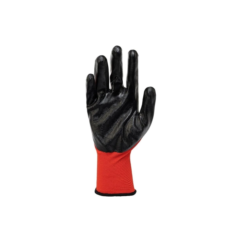 Перчатки полиэфирные с чёрн. нитрил. покрытием, размер 9, 13кл. Stels (678705)