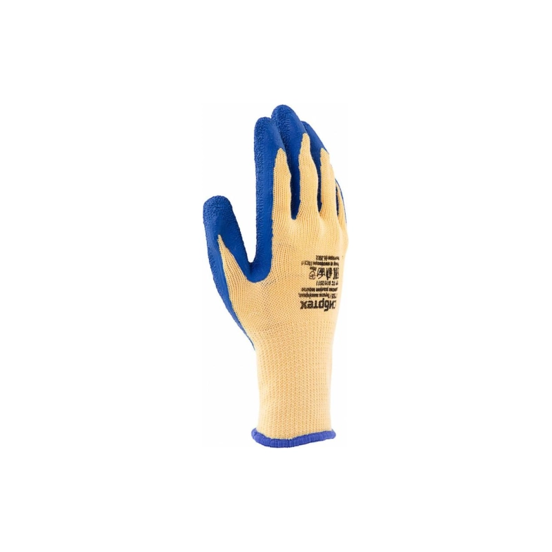 Перчатки трикотаж, полиэфир, латекс рельеф покрытие, размер 9, Сибртех (677525)