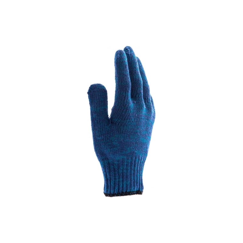 Перчатки х/б трикотаж ПВХ-гель, усилен., синие, 8 нитей, 7кл. Сибртех (68183)