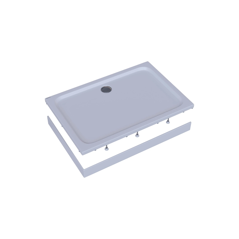 Душевой поддон акрил. 110х90х15 см, прямоугольный, ножки, съемная панель, б/сифона, DPA-0000010