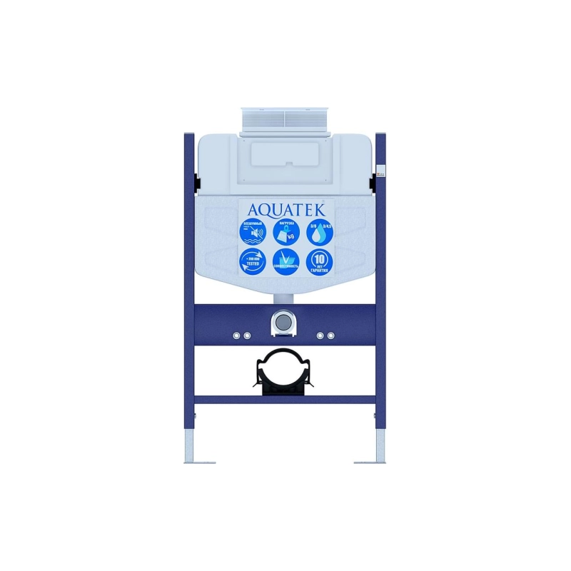 Инсталляция Aquatek 37 для подвесного унитаза, с верхней кнопкой смыва, INS-0000018