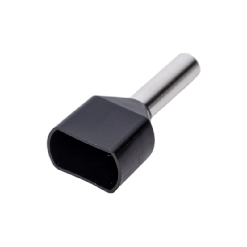 Rexant Наконечник штыревой втулочный изолированный 2х1,5мм.кв. (НШВи 1,5-8) черн (100шт/уп)