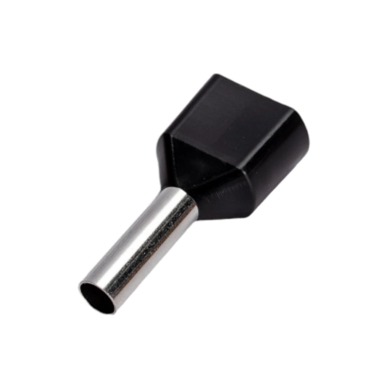 Rexant Наконечник штыревой втулочный изолированный 2х1,5мм.кв. (НШВи 1,5-8) черн (100шт/уп)