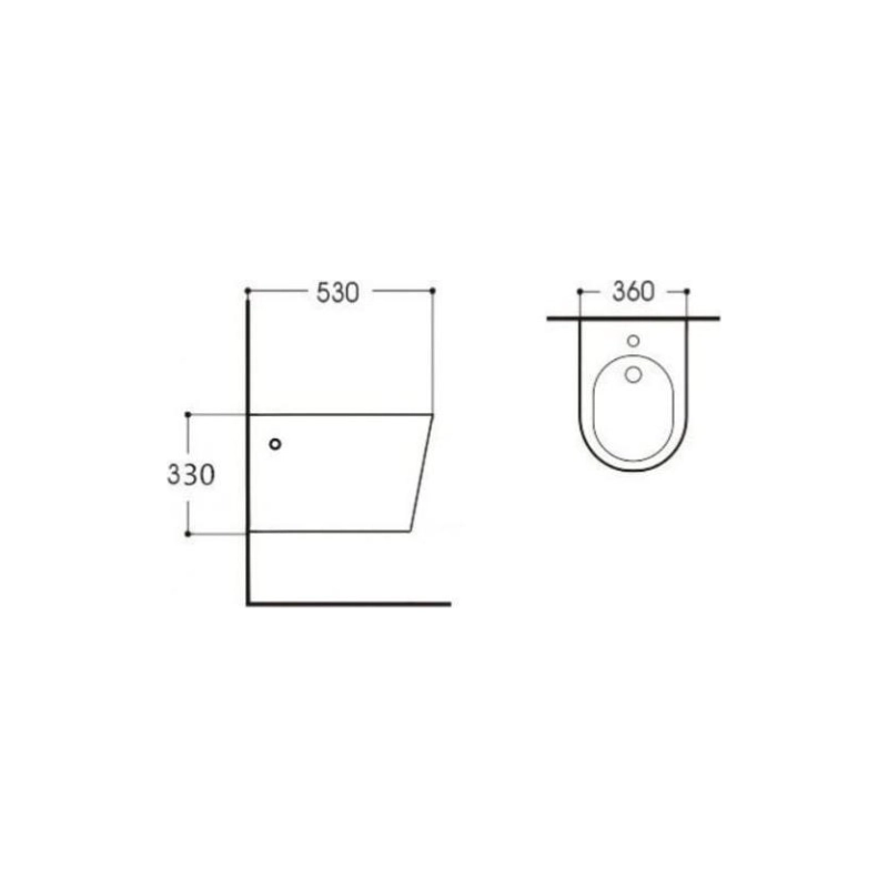 Биде подвесное Aquatek Вега, 530x360x326, AQ1057-MG