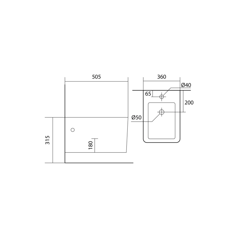 Биде подвесное Aquatek Либра New, 510х360х305, AQ0506N-00
