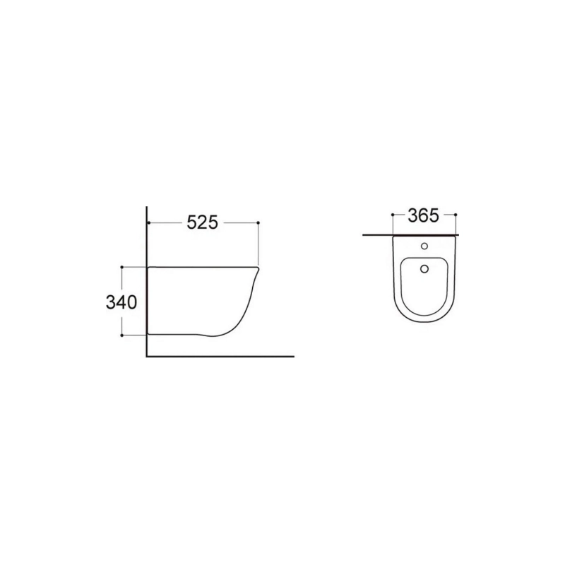 Биде подвесное Aquatek Классик, 525х365х340, AQ1160-00