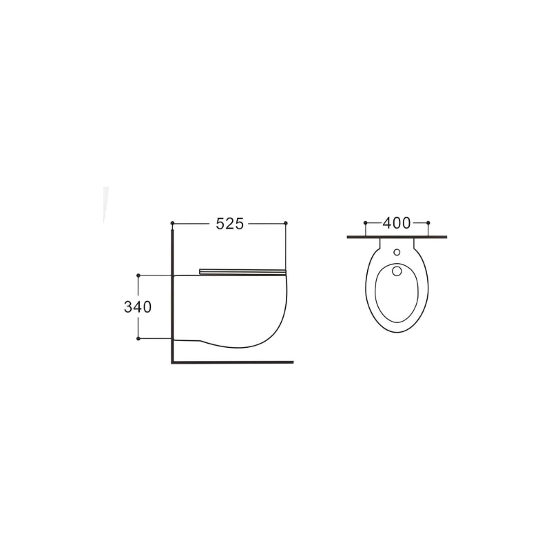 Биде подвесное Альтаир, 525х340х400, AQ1089-00