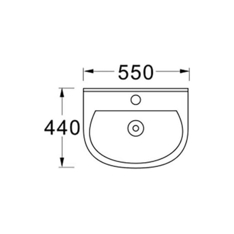 Раковина Aquatek 55 550х440х480 подвесная, белая, AQ5420-00