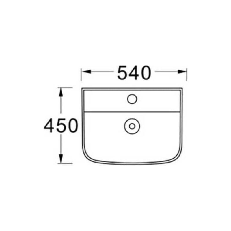 Раковина Aquatek 54 540х450х190 подвесная, белая, AQ5430-00