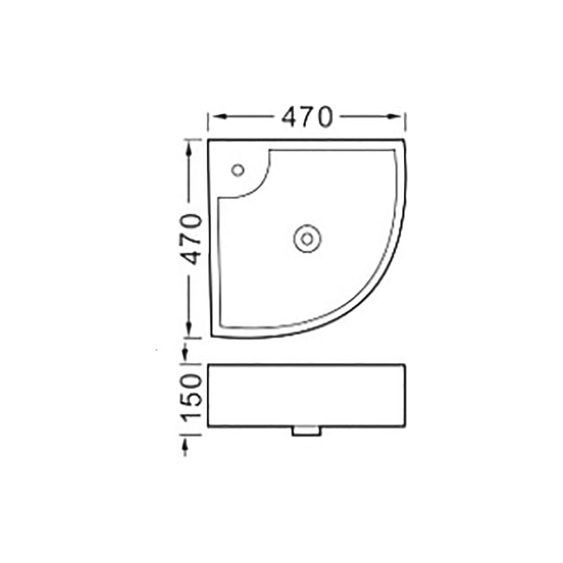 Раковина Aquatek 63 630х325х150 подвесная, белая, AQ5166B-00
