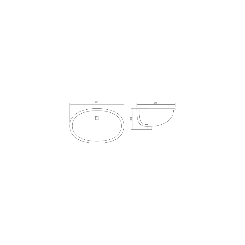 Раковина Aquatek 56 560х400х200, встраеваемая, белая, AQ8091-00