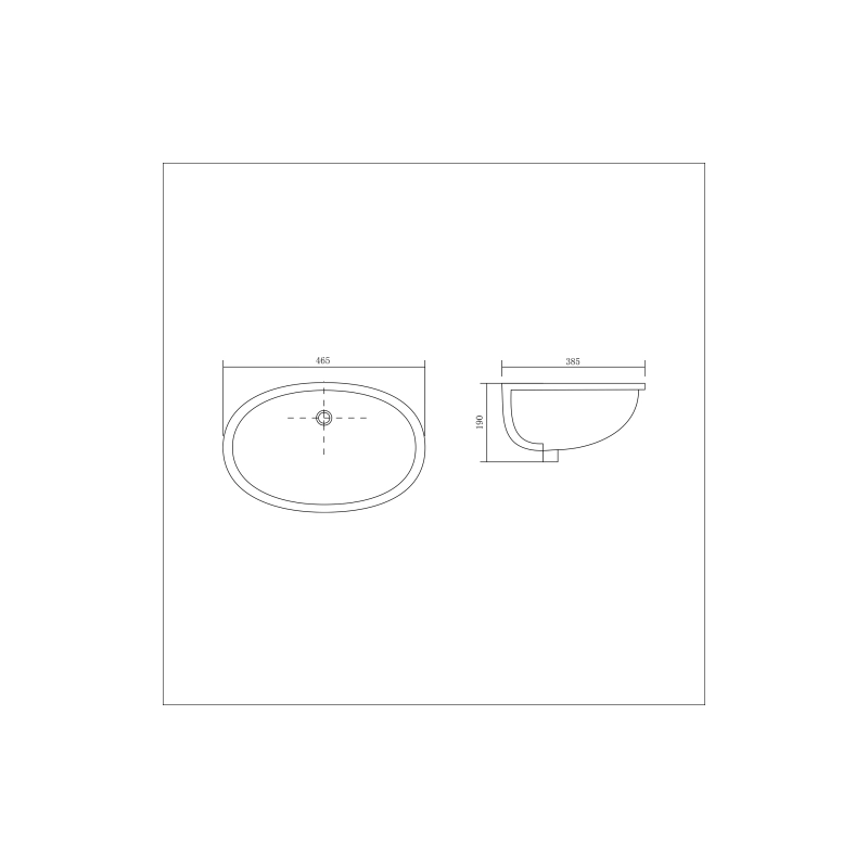 Раковина Aquatek 46 465х385х190, встраеваемая, белая, AQ0181-00