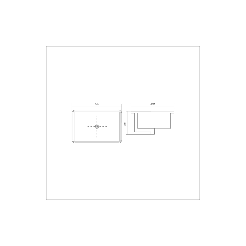 Раковина Aquatek 53 530х380х225, встраеваемая, белая, AQ10491-00
