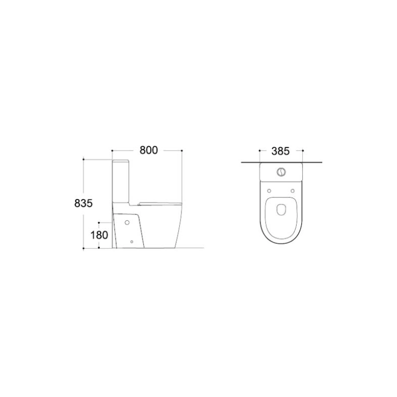 Унитаз-компакт Aquatek, для людей с ограниченными возможностями, P-trap, сид. дюропласт, AQ2213-00