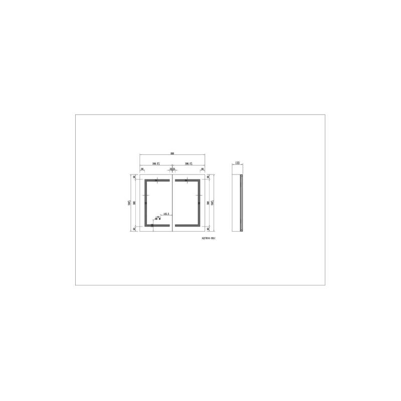 Зеркальный шкаф Aquatek 80 800х700х133, сенс. выкл., светодиод. подсветка, универсальная, AQ7804-MLC
