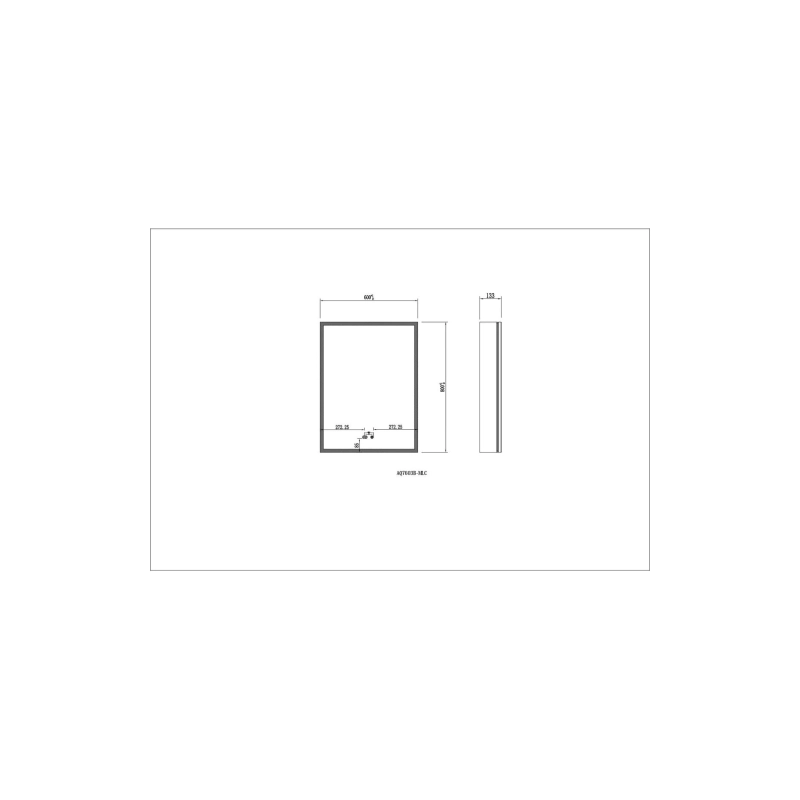 Зеркальный шкаф Aquatek 60 600х800х133, сенс. выкл., светодиод.подсветка, универсальная, AQ7603B-MLC