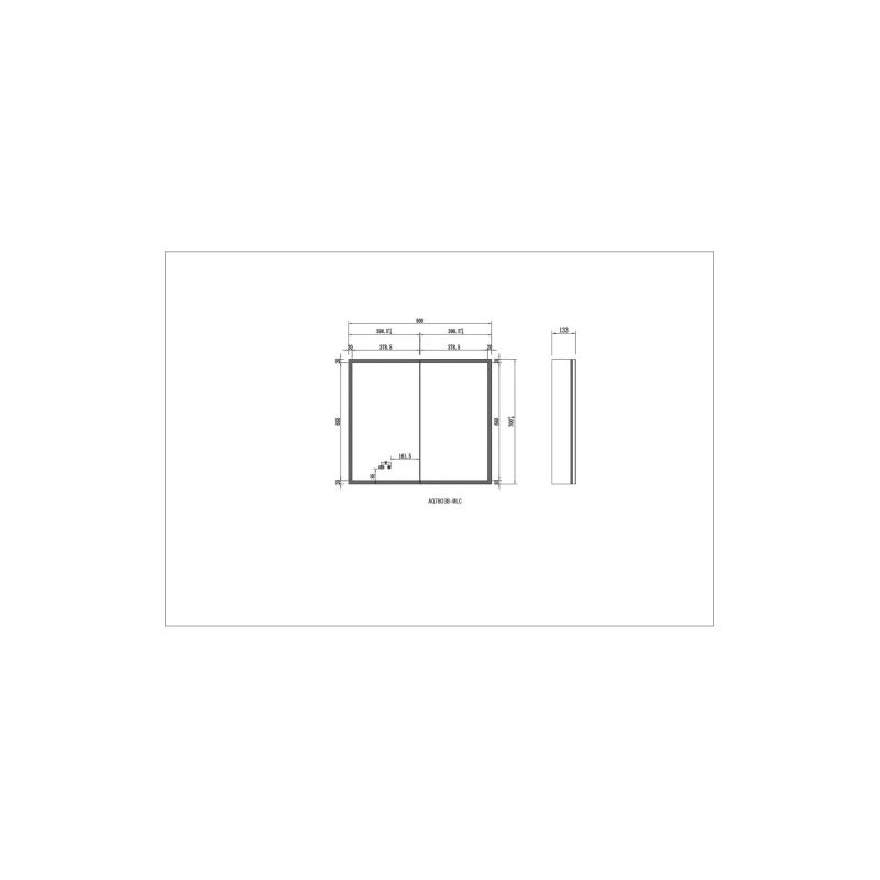 Зеркальный шкаф Aquatek 80 800х700х133, сенс. выкл., светодиод.подсветка, универсальная, AQ7803B-MLC