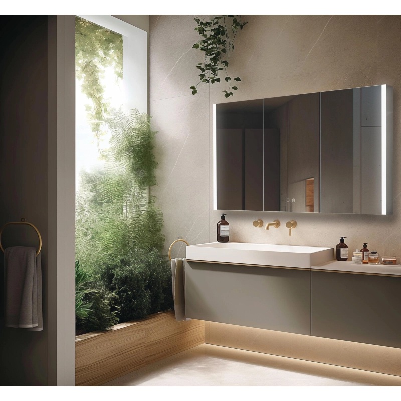 Зеркальный шкаф Aquatek 120 1200х700х133 сенс.выкл., светодиод.подсветка, универсальная, AQ7129-MLC