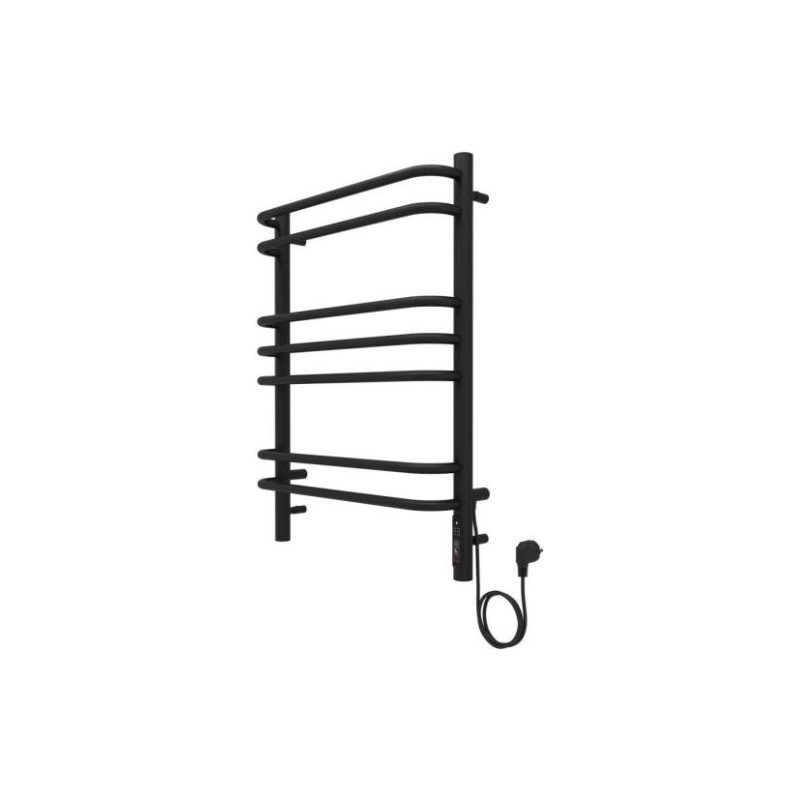 Полотенцесушитель эл. Пандора 500х700, 7 секций, черный муар, AQ EL RPC0770BL