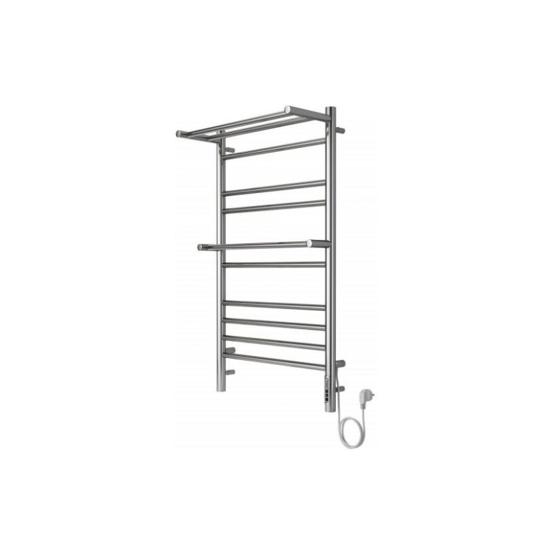 Полотенцесушитель эл. Альфа 500х900, 10 секций, с полкой, хром, AQ EL RRP1090CH