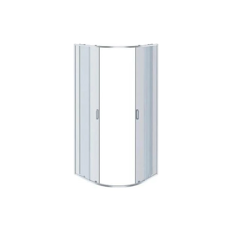 Душевое ограждение Aquatek Ария 100x100x200 см, 1/4 круга, б/поддона, хром, AQ ARI RO 10020CH