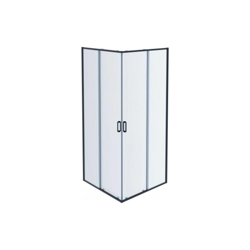 Душевое ограждение Aquatek Ария 80x80x200 см, квадратный, б/поддона, черный, AQ ARI KV 08020BL