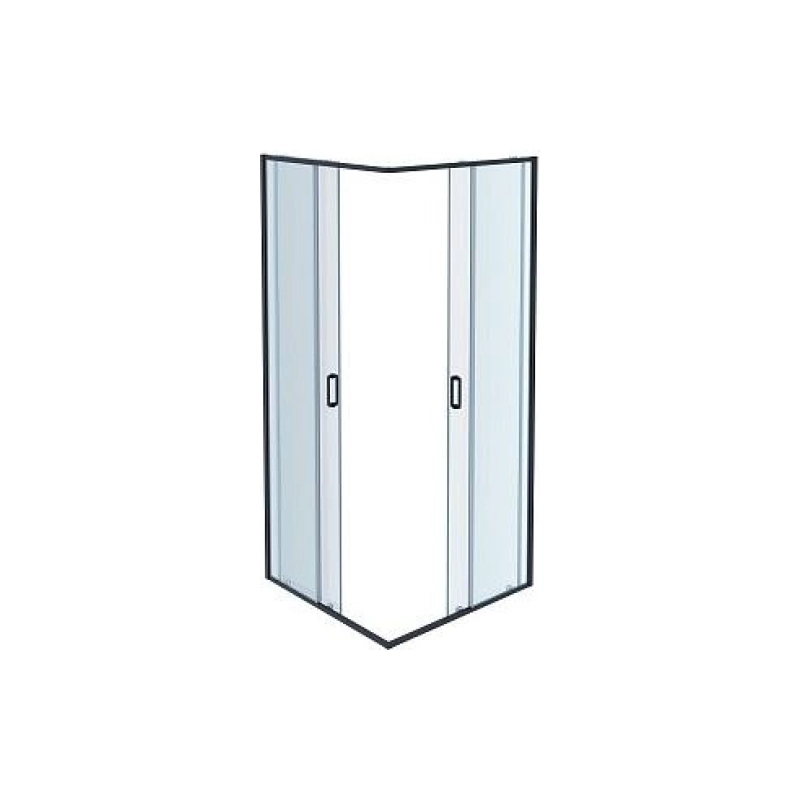 Душевое ограждение Aquatek Ария 80x80x200 см, квадратный, б/поддона, черный, AQ ARI KV 08020BL