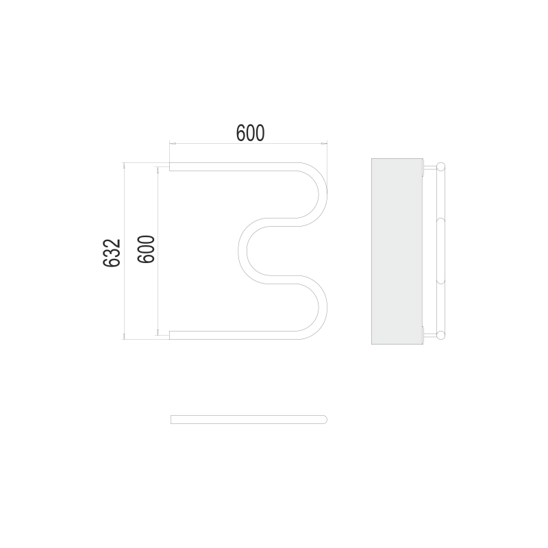 Полотенцесушитель водяной TERMINUS М-обр. 32 1