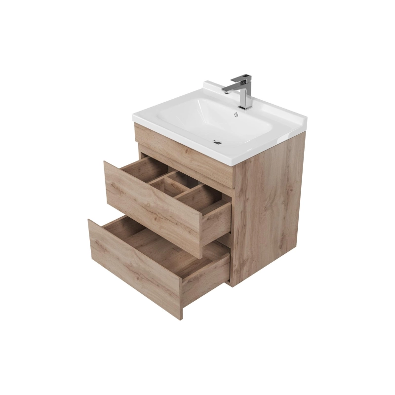 Тумба Karelia 60 подвесная 2 ящика с умыв. Simple 60