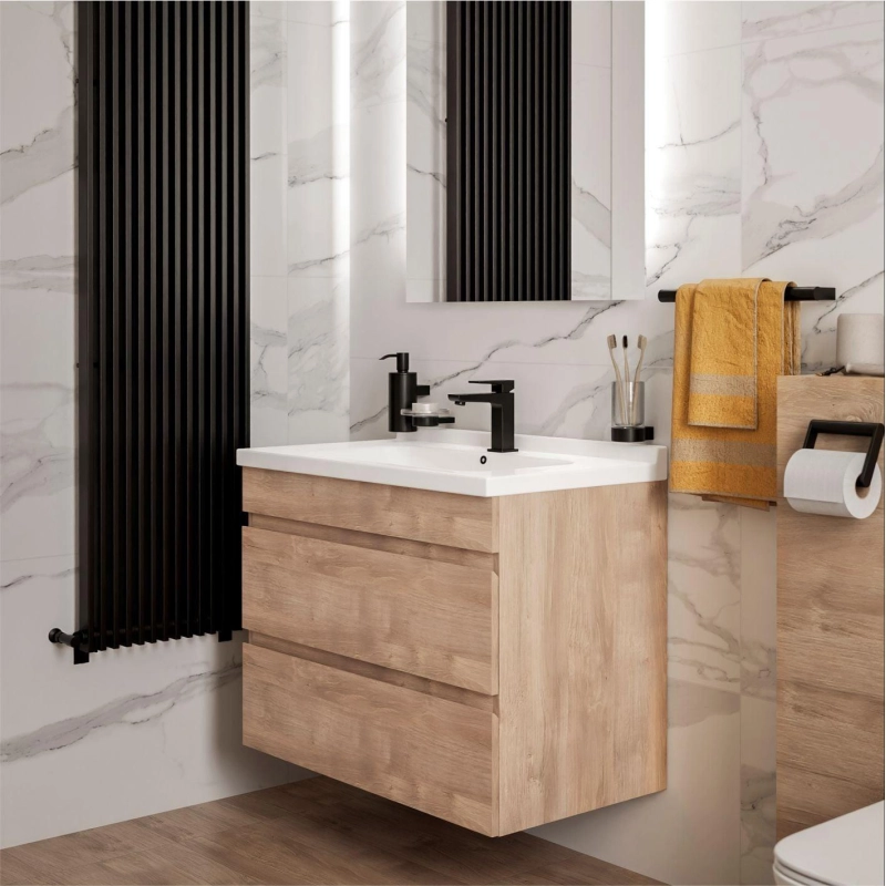 Тумба Karelia 60 подвесная 2 ящика с умыв. Simple 60