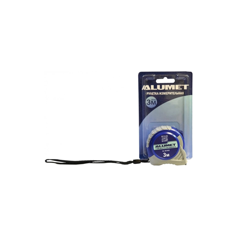 Рулетка 3м Стандарт серый синий (3C45G) Алюмет