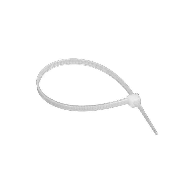 Хомут нейлон REXANT многораз 150х3,6, белые (100 шт)