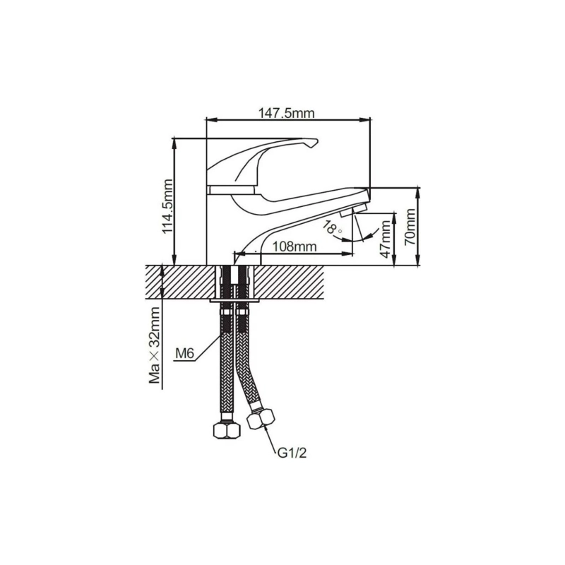 Смеситель Эверест для раковины В10-033