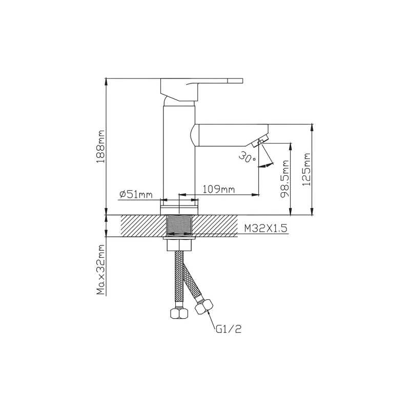 Смеситель Эверест для раковины В10-0467