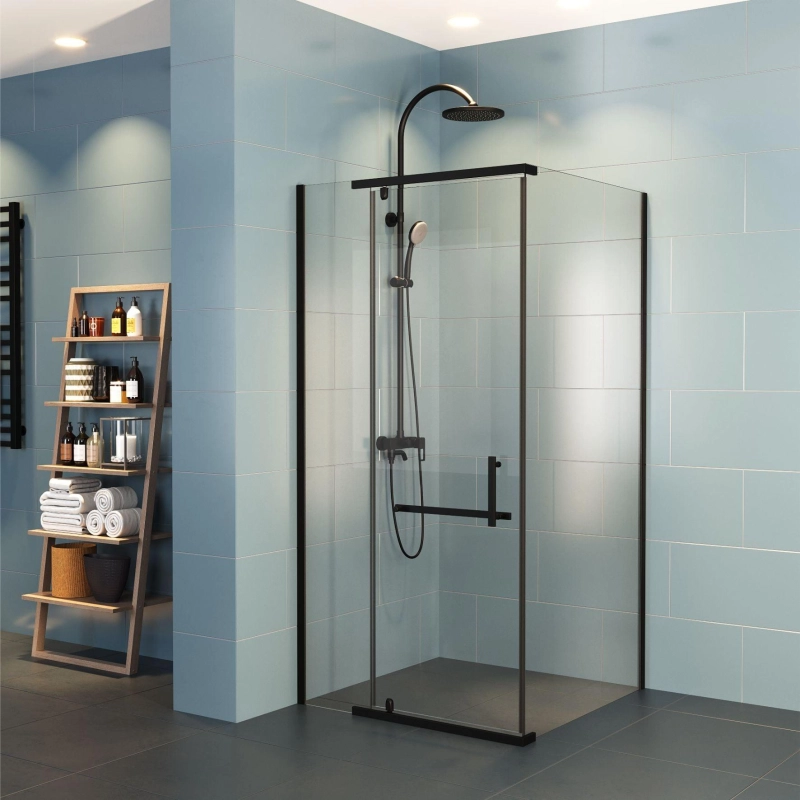 Душевое ограждение Arena Square Black 100 100х100 см, квадратная, б/поддона, черный, УТ000094567