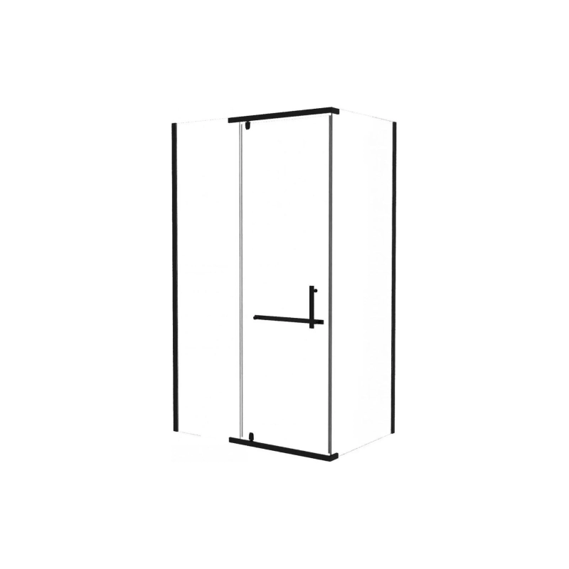 Душевое ограждение Arena Square Black 120х80 см, прямоугольная, б/поддона, черный, УТ000094569